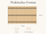 Bild in der Galerie öffnen: Bambus Tischmatten "Herbert" Natur 6er Set – natürliche Platzsets 45 x 30 cm