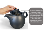 Bild in der Galerie öffnen: URBAN LIFESTYLE Teekanne "Kopenhagen" 1,6L mit Stövchen (schwarz)