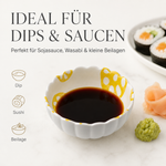 Bild in der Galerie öffnen: Porzellanschale "Momiji" gelb Lotuswurzel Design - 11cm