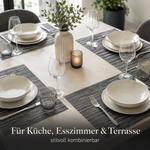 Bild in der Galerie öffnen: Tischmatten GIUSEPPE 6er Set Schwarz Meliert 45 x 30cm