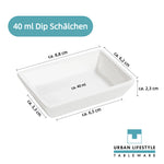 Bild in der Galerie öffnen: Dipschälchen "Kinki" 6 stück Saucenschälchen (Weiß) URBAN LIFESTYLE