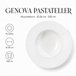 Bild in der Galerie öffnen: Pastateller GENOVA Muschelform Ø 28 cm B-Ware