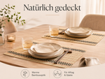 Bild in der Galerie öffnen: Bambus Tischmatten "Herbert" Natur 6er Set – natürliche Platzsets 45 x 30 cm