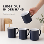 Bild in der Galerie öffnen: Chelsea Kaffeebecher 4er Set 300 ml Marinblau Urban Lifestyle