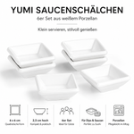 Bild in der Galerie öffnen: Yumi Saucenschälchen 6er Set Weiß 6 x 6 cm