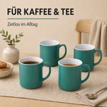 Bild in der Galerie öffnen: Chelsea Kaffeebecher 4er Set 300 ml Türkis Urban Lifestyle