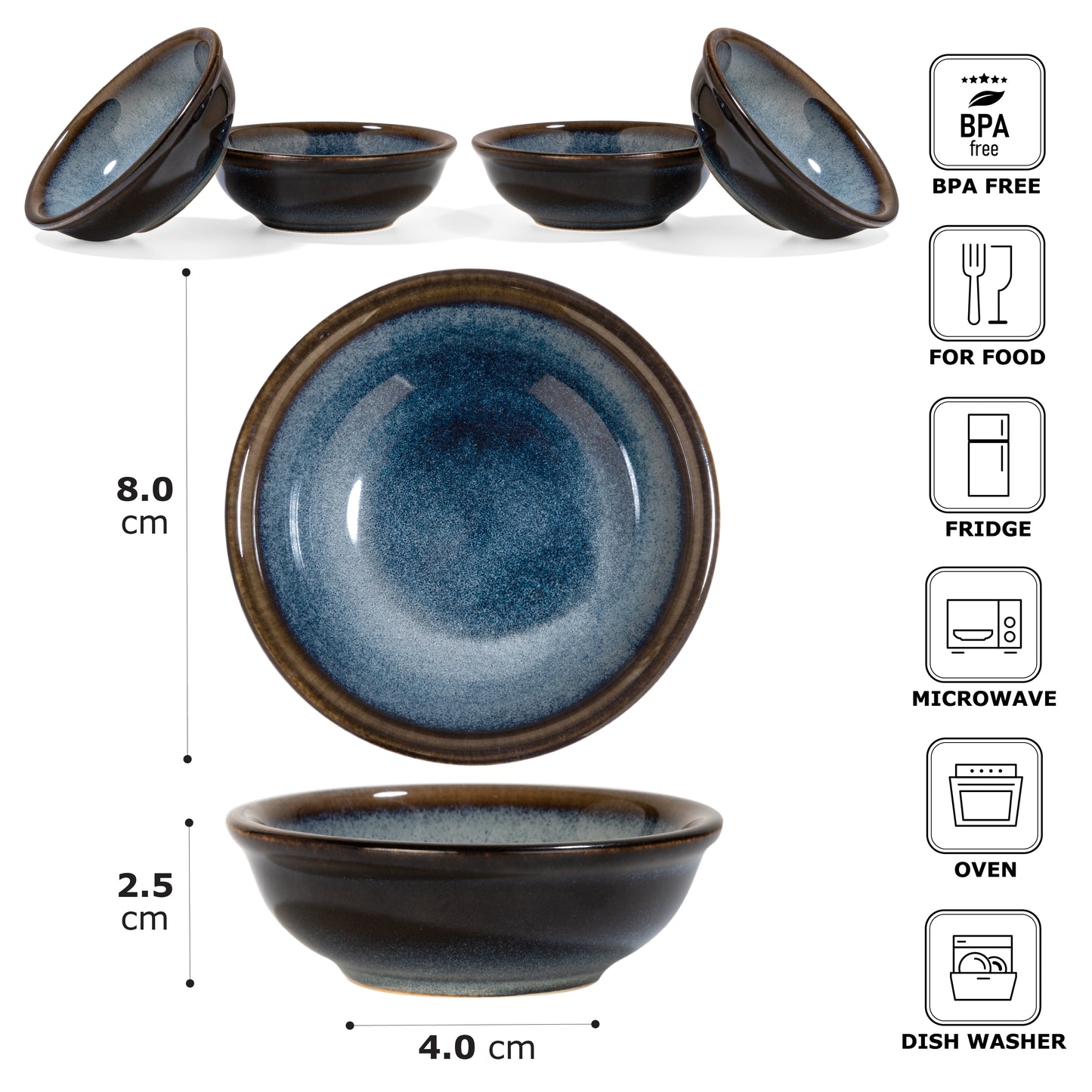 Dipschalen aus Steinzeug marineblau Urban Lifestyle Österreich