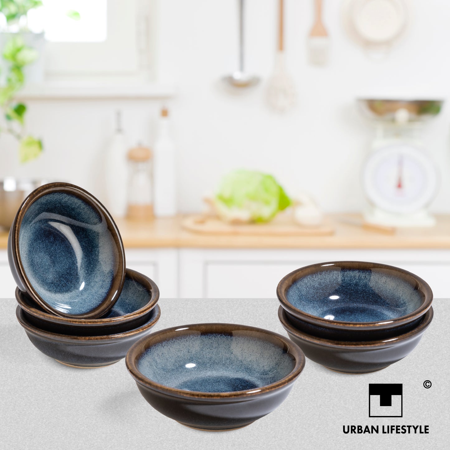 Urban Lifestyle Dipschalen Sauceschälchen 6 stück Keramik Steinzeug