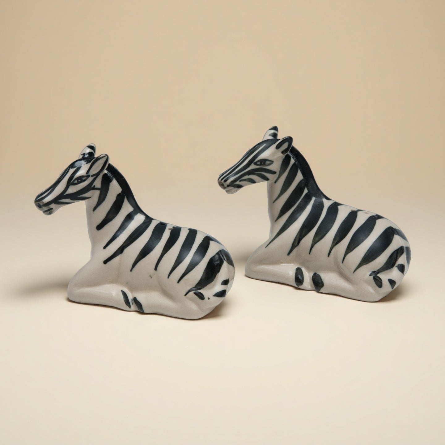 Zebra Salz- & Pfefferstreuer – 2-teiliges Set, handbemalt