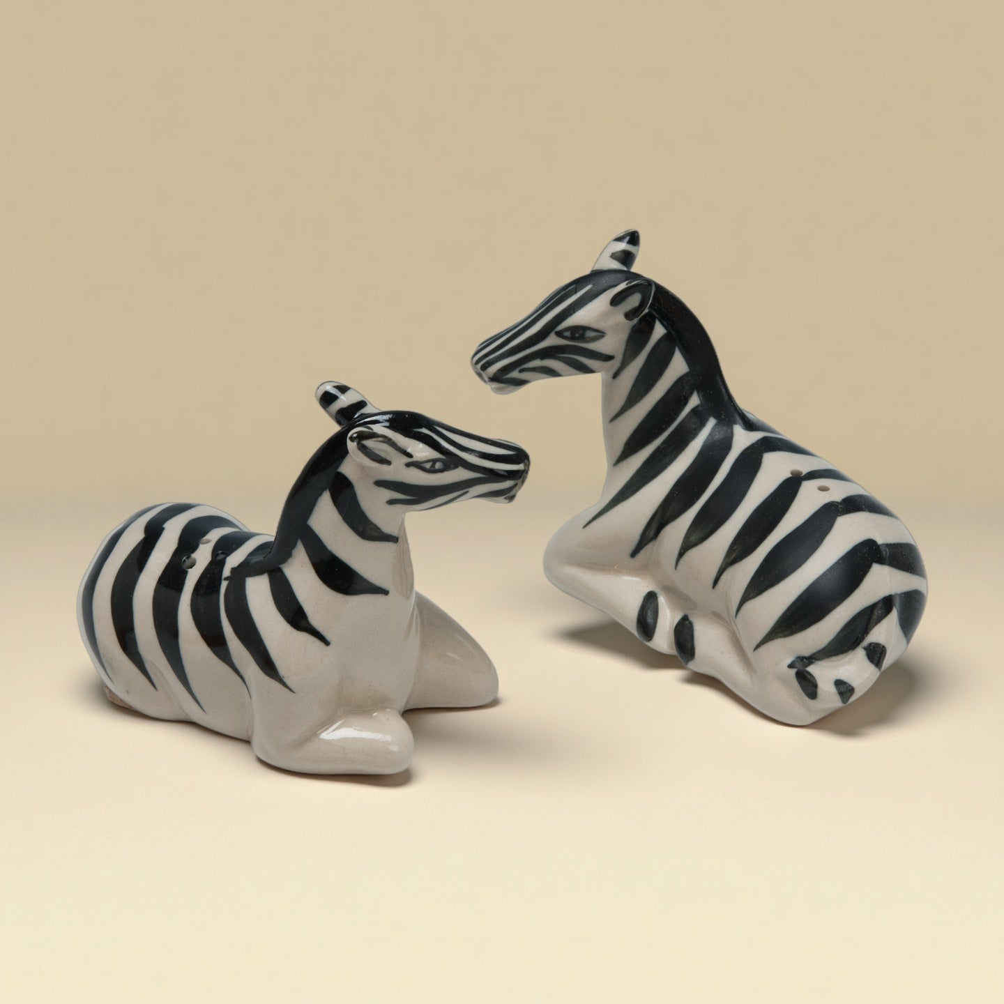 Zebra Salz- & Pfefferstreuer – 2-teiliges Set, handbemalt