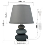 Bild in der Galerie öffnen: Tischlampe Lina hellgrau matt - modernes Design