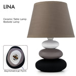 Bild in der Galerie öffnen: Nachttischlampe Lina taupe-matt - Keramik Urban Lifestyle