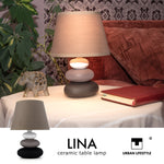Bild in der Galerie öffnen: Urban Lifestyle Nachttischlampe "Lina" (Taupe-matt)