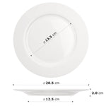 Bild in der Galerie öffnen: Porzellan Teller Lisa 6er Set Vorspeisenteller / Dessertteller 20,5 cm