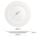 Bild in der Galerie öffnen: Porzellan Teller Lisa – 6er Set Hauptspeisenteller 26,8 cm