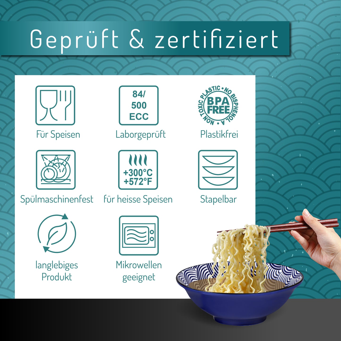 Urban Lifestyle Größe Salat Schüssel aus Porzellan Japanisch Style