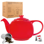 Bild in der Galerie öffnen: Teekanne swansea Rot 1,1L Porzellan Europe Design Teapot