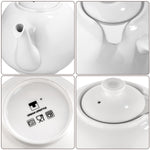 Bild in der Galerie öffnen: Porzellan-Teekanne „Swansea“ 1,6 L weiß mit Siebeinsatz – URBAN LIFESTYLE