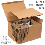 Bild in der Galerie öffnen: Porzellan-Teekanne „Swansea“ 1,6 L weiß mit Siebeinsatz – URBAN LIFESTYLE