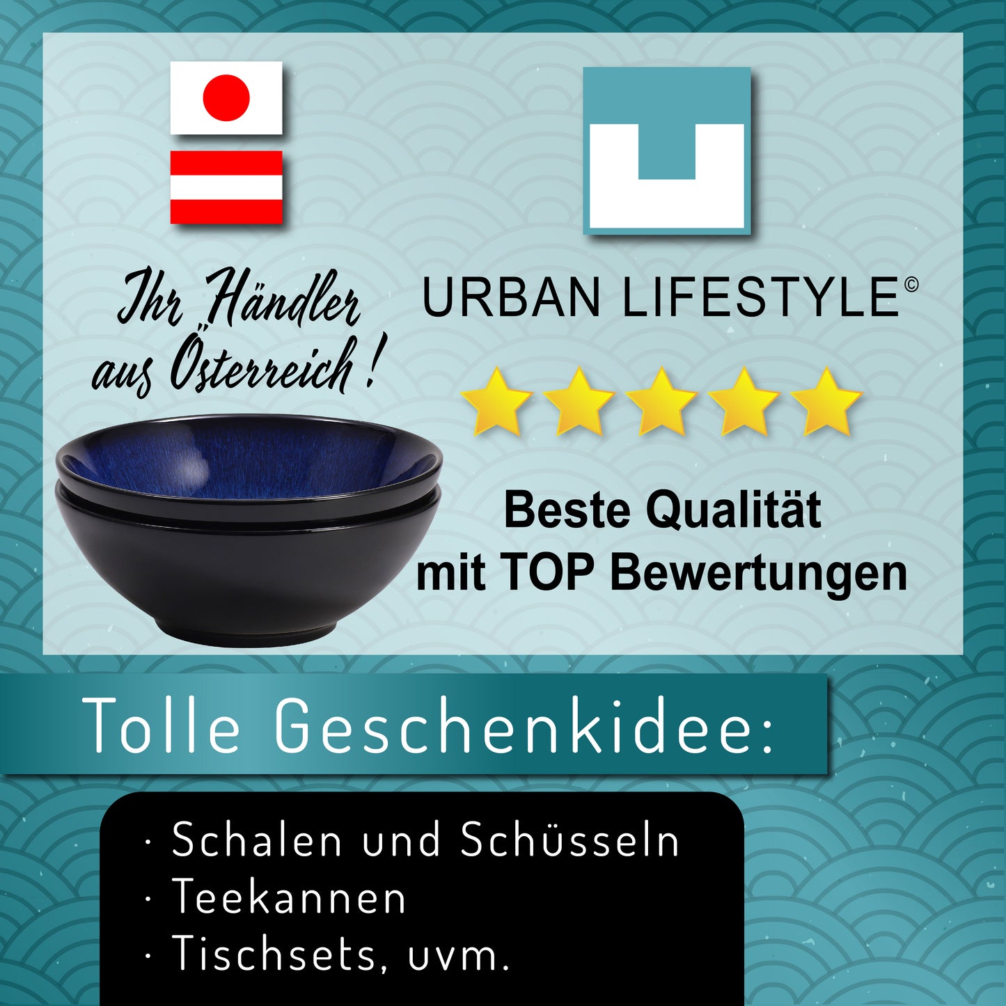 2er Set Ramen Schüsseln – schattierte Keramik, handgetöpfert Urban Lifestyle