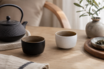 Bild in der Galerie öffnen: Teeschalen Set „Zen“ 2er Set – Matt Schwarz & Matt Weiß | Teetassen & Espressotassen aus Keramik