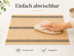 Bild in der Galerie öffnen: Bambus Tischmatten "Herbert" Natur 6er Set – natürliche Platzsets 45 x 30 cm