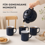 Bild in der Galerie öffnen: Chelsea Kaffeebecher 4er Set 300 ml Marinblau Urban Lifestyle
