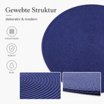 Bild in der Galerie öffnen: Tischmatten Helena Blau 6er Set Ø 38 cm | Urban Lifestyle