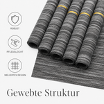 Bild in der Galerie öffnen: Tischmatten GIUSEPPE 6er Set Schwarz Meliert 45 x 30cm