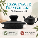 Bild in der Galerie öffnen: Ersatzdeckel für Teekanne Liverpool – Steinzeug, Schwarz, 1,1 L