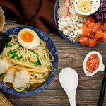 Bild in der Galerie öffnen: Ramen Set Seigaiha - 8 Stück mit Löffel Essstäbchen