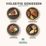 Bild in der Galerie öffnen: Dessertteller Anthrazit Steinzeug – Detailansicht Glasur