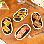 Bild in der Galerie öffnen: Urban Lifestyle Mezze Teller 4 Stück aus Steinzeug (Schoko Braun)