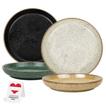 Bild in der Galerie öffnen: Urban Lifestyle Mezze Teller aus Steinzeug 4 Stück Vorspeisen Teller (Bunt)