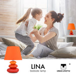 Bild in der Galerie öffnen: tischlampe-lina-orange-fensterbank-beistelltisch