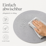 Bild in der Galerie öffnen: Tischmatten "Helena" Silber 6er Set Ø 38 cm runde Platzsets