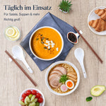 Bild in der Galerie öffnen: Ramen Schüssel weiß 17,5 cm Porzellan – Detailansicht Rand