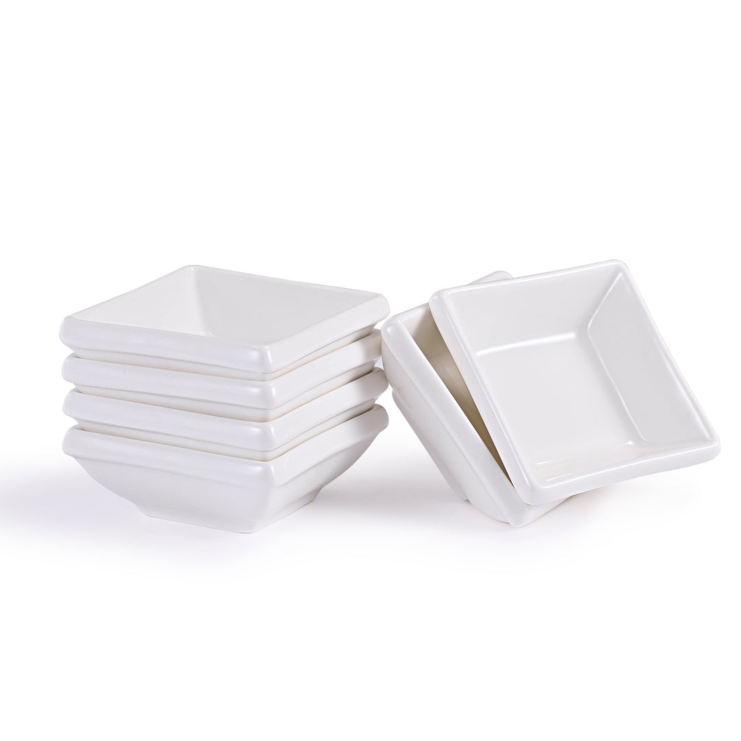 Yumi Saucenschälchen 6er Set Weiß 6 x 6 cm