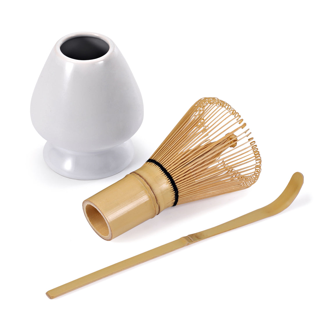 Matcha Besen Halter weiß - schützt die Borstenform