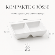 Hokkaido Dipschalen 6er Set mit Esstäbchen-Ablage
