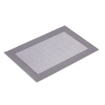 Bild in der Galerie öffnen: Tischmatten „Heidi“ Silber 6er Set 45 x 30 cm rechteckige Platzsets aus PVC