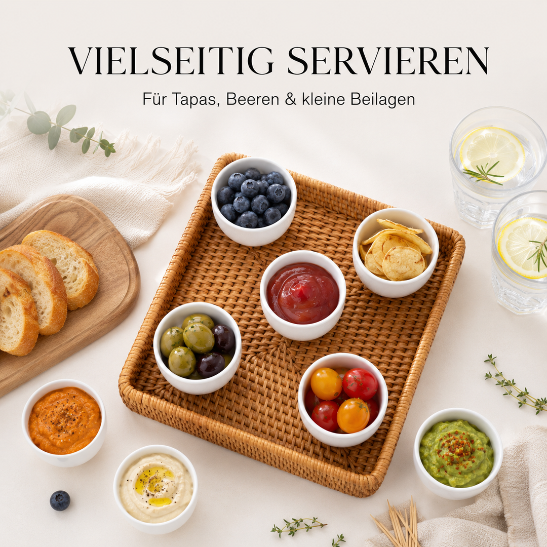Sana Dipschalen 6er Set 120 ml Weiß Porzellan Urban Lifestyle