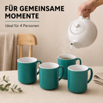 Bild in der Galerie öffnen: Chelsea Kaffeebecher 4er Set 300 ml Türkis Urban Lifestyle