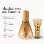Bild in der Galerie öffnen: Matchabesen Chasen aus Bambus für Matcha Tee 100 Borsten