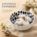 Bild in der Galerie öffnen: Porzellanschale "Momiji" blau Tropfen Design