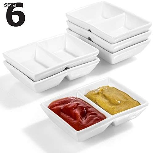 Hokkaido Dipschalen 6er Set mit Esstäbchen-Ablage
