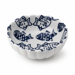 Bild in der Galerie öffnen: Porzellanschale "Momiji" Fisch Blau – 11 cm