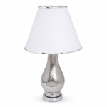 Bild in der Galerie öffnen: Tischlampe ARGENT Silber aus Keramik mit Lampenschirm