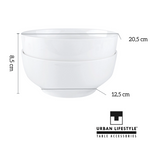 Bild in der Galerie öffnen: URBAN LIFESTYLE Ramen Schalen "Shiro"Set  2 Stück Porzellan Ø 20,5 cm (warm weiß)
