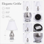 Bild in der Galerie öffnen: Tischlampe ARGENT Silber aus Keramik mit Lampenschirm